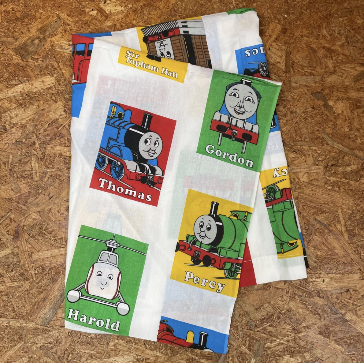 90s USA製 THOMAS&FRIENDS フラットシーツ ベッドシーツ 布団カバー